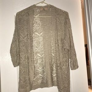 xsmall cream colored cardigan
